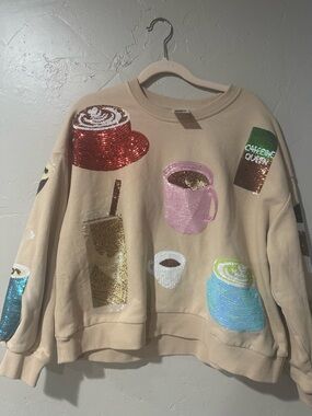 QUEEN OF SPARKLES Caffeine Queen Sweatshirt